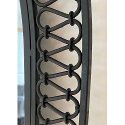 Large Rounded Top Wrought Iron Mirror, French Work, circa 1940