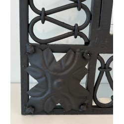 Important Miroir en Fer Forgé à Sommet Arrondi, Travail Français, vers 1940