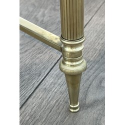 Large Neoclassical Brass Coffee Table with Églomisé Mirror Top by Maison Jansen, French Work, circa 1940