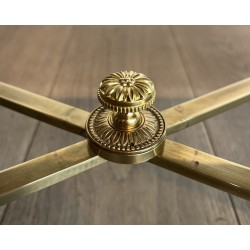 Neoclassical Brass Coffee Table with Carrara Marble Top by Maison Jansen, French Work, circa 1940