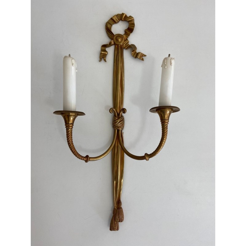 Pair of Louis the 16th Style Bronze Wall Lights
