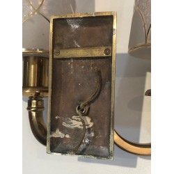 Pair of Art Deco Brass Wall Lights in the Style of  Perzel.