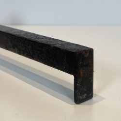 Paire de Chenets Modernistes en Acier et Fer Forgé, Travail Français, vers 1970