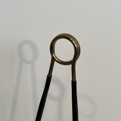Nécessaire de Feu Design en Métal Laqué Noir et Laiton, Travail Français, vers 1970