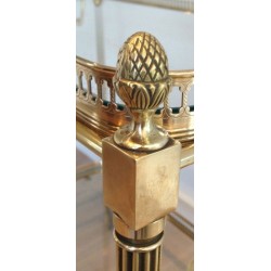 Neoclassical Brass Drinks Trolley with Removable Trays by Maison Jansen, French Work, circa 1940