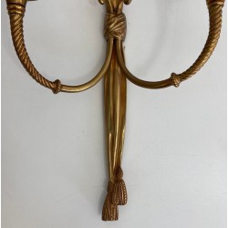 Paire d'Appliques en Bronze de Style Louis XVI