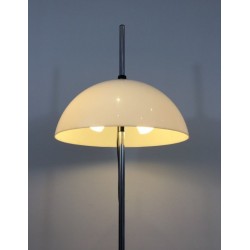 Lampadaire Réglable en Chrome, Métal Laqué Noir et Plexiglass, vers 1970