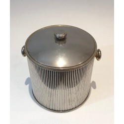 Silver-Plated Metal and Plastic Ice Bucket, French Work, circa 1970