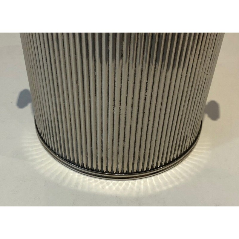 Silver-Plated Metal and Plastic Ice Bucket, French Work, circa 1970