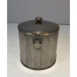 Silver-Plated Metal and Plastic Ice Bucket, French Work, circa 1970