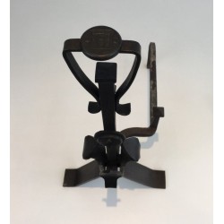 Pair of Arts & Crafts Wrought Iron Andirons, circa 1930