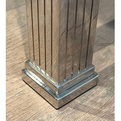 Neoclassical Style Chrome and Brass Desk, Italian Work, circa 1970