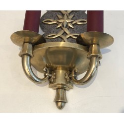 Pair of Art Deco Wall Lights in the style of Jules Leleu