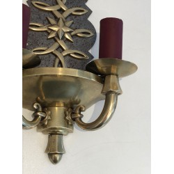Pair of Art Deco Wall Lights in the style of Jules Leleu