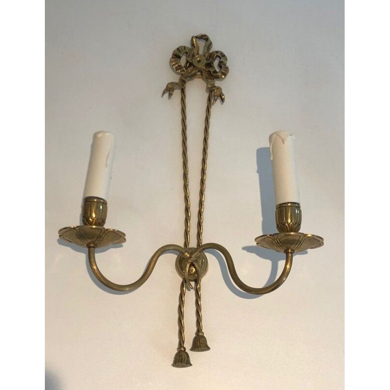 Pair of Louis the 16th Style Bronze Wall Lights