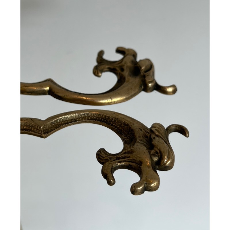 Garniture de Cheminée en Laiton de Style Néoclassique, Travail Français, vers 1970