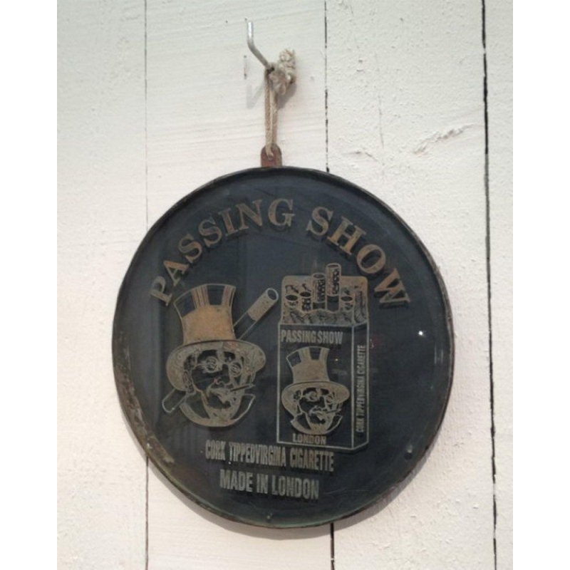 Rare Victorian Engraved Glass and Metal Shop Sign, London Tobacconist, circa 1900