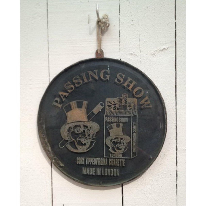 Rare Victorian Engraved Glass and Metal Shop Sign, London Tobacconist, circa 1900