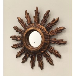 Gilt Wood Sunburst Mirror, French Work, circa 1970
