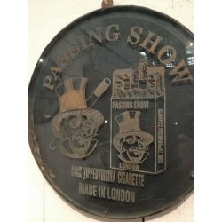 Rare Enseigne de Boutique en Verre Gravé sur Métal, Marchand de Cigarettes Londonien, vers 1900