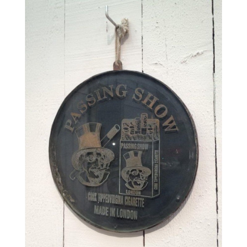 Rare Victorian Engraved Glass and Metal Shop Sign, London Tobacconist, circa 1900