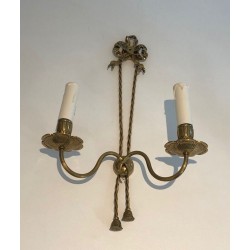 Paire d'Appliques en Bronze de Style Louis XVI