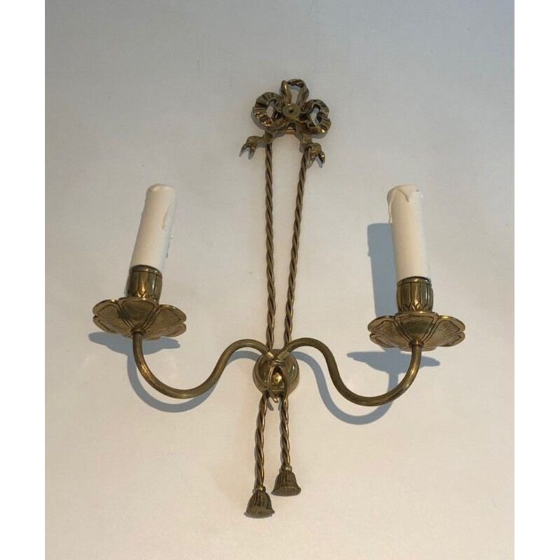 Paire d'Appliques en Bronze de Style Louis XVI