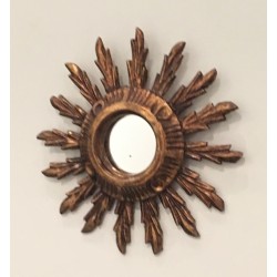 Gilt Wood Sunburst Mirror, French Work, circa 1970