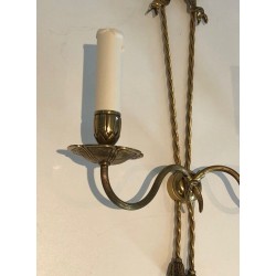 Paire d'Appliques en Bronze de Style Louis XVI