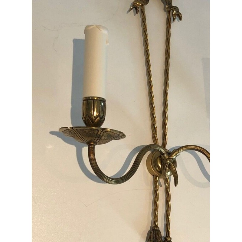 Paire d'Appliques en Bronze de Style Louis XVI