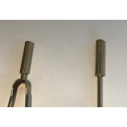 Brass Design Fireplace Tools Set, French Work, circa 1970