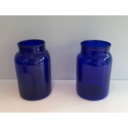 Pair of Cobalt Blue Vases, French Work, circa 1970