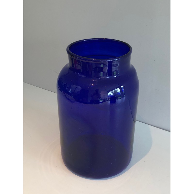 Pair of Cobalt Blue Vases, French Work, circa 1970