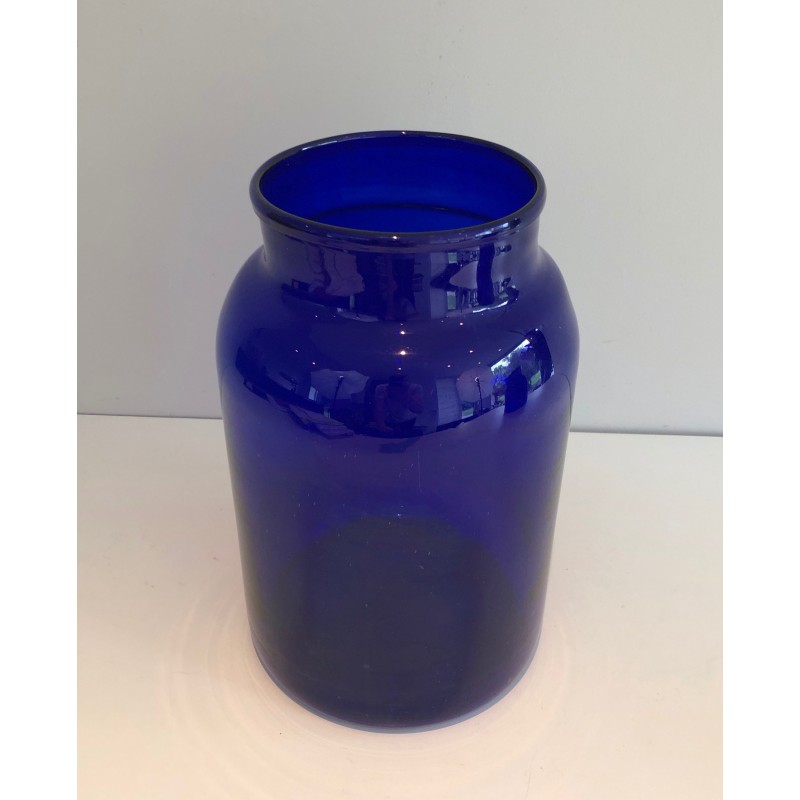 Pair of Cobalt Blue Vases, French Work, circa 1970