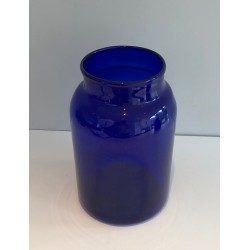 Pair of Cobalt Blue Vases, French Work, circa 1970