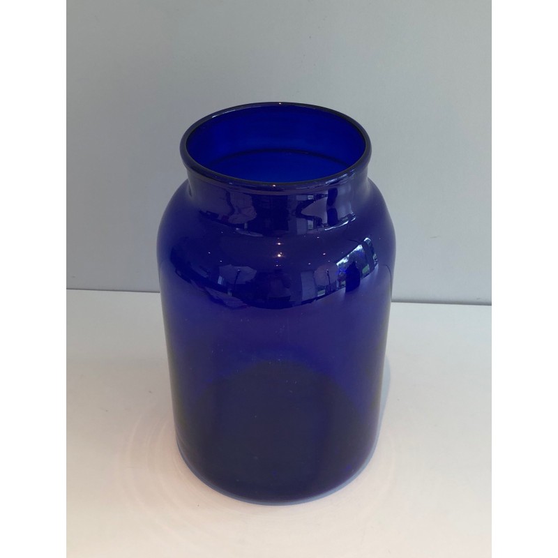 Paire de Vases Bleu Cobalt, Travail Français, vers 1970