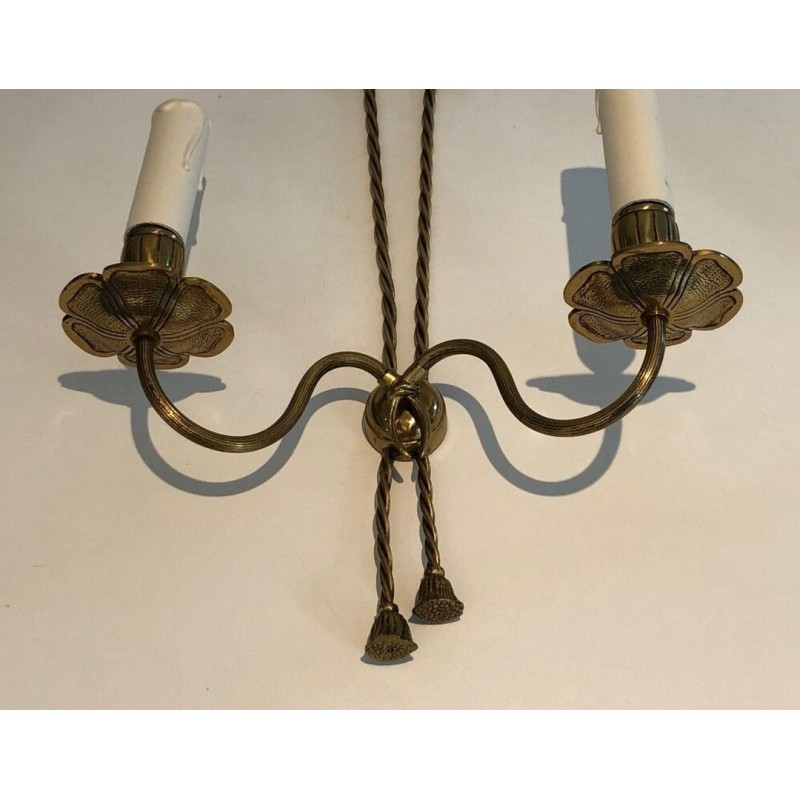 Paire d'Appliques en Bronze de Style Louis XVI