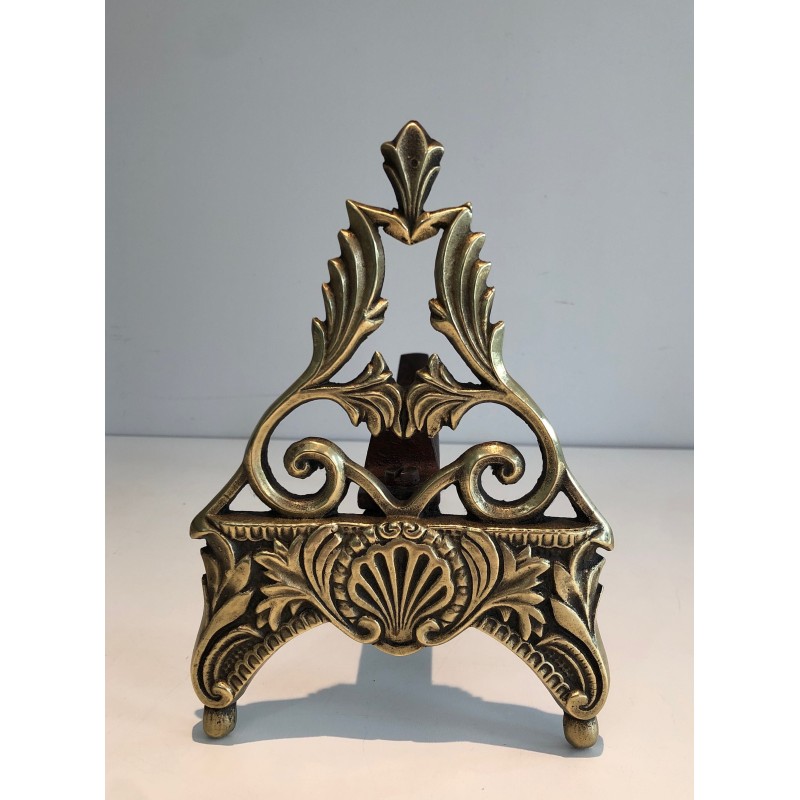 Pair of Neo-Empire Patinated Bronze Andirons, French Work, circa 1930