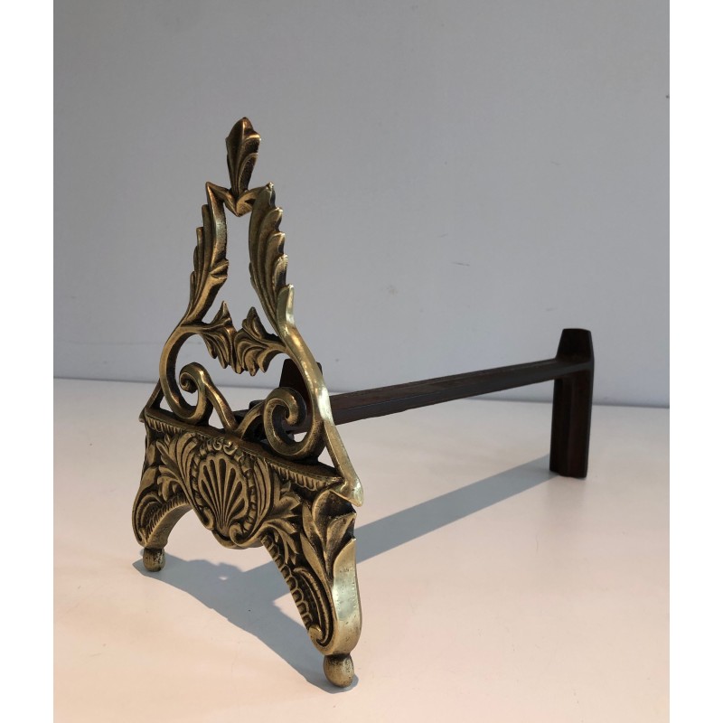 Paire de Chenets en Bronze Patiné de Style Néo-Empire, Travail Français, vers 1930