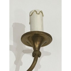 Louis The 16th Style Pair Of Bronze Wall Sconces With Quiver