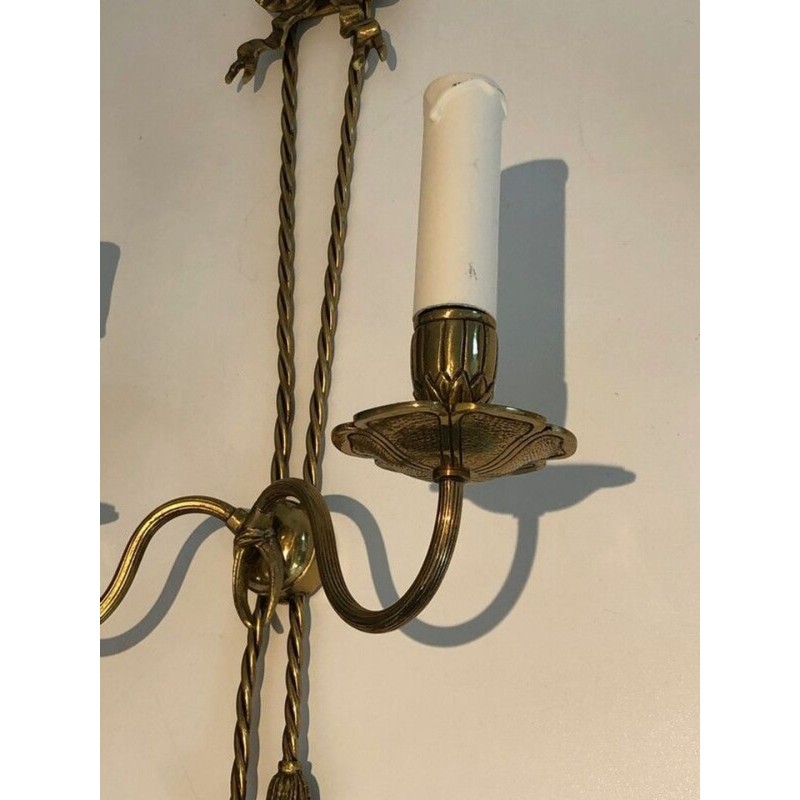 Pair of Louis the 16th Style Bronze Wall Lights