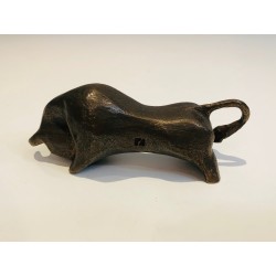 Bronze sculpture of a bull, stamped, French work, circa 1950.