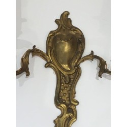 Pair of Louis XV Style Bronze Wall Sconces, French Work, circa 1920