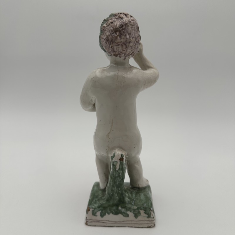 Pair of Brussels Faience Allegorical Figures of the Seasons, Late 18th - Early 19th Century.