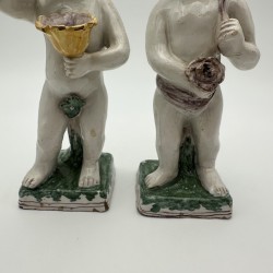 Statuettes Faïence Bruxelles XVIIIe | Allégories Saisons