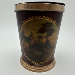 Antique Painted Tole Cache-Pots | 19th Century Planters