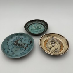 Lot 3 Coupelles Céramique Années 50 | Décor Mythologique