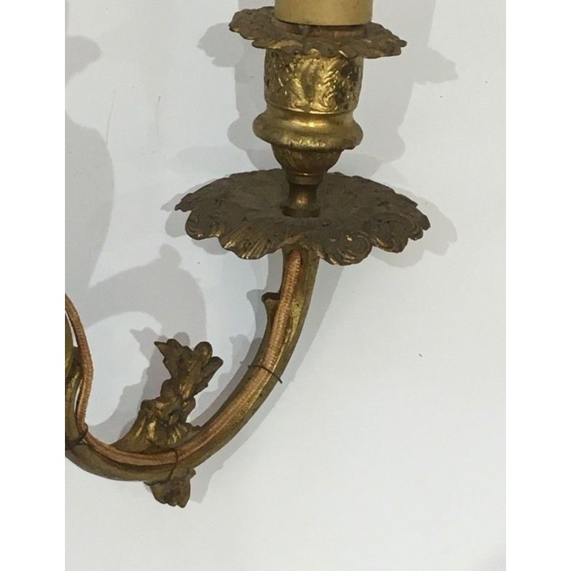 Paire d'Appliques de Style Louis XV en Bronze, Travail Français, vers 1920