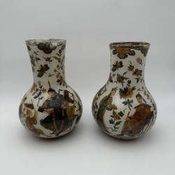 18th C. Arte Povera Vases | Italian Chinoiserie Antiques