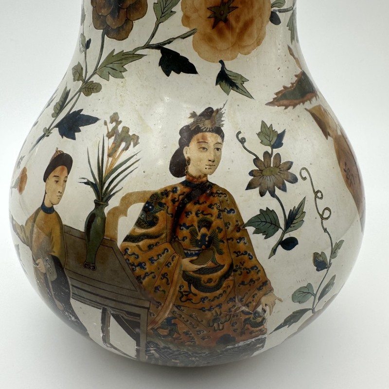 18th C. Arte Povera Vases | Italian Chinoiserie Antiques